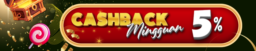 BONUS CASHBACK MINGGUAN 5%