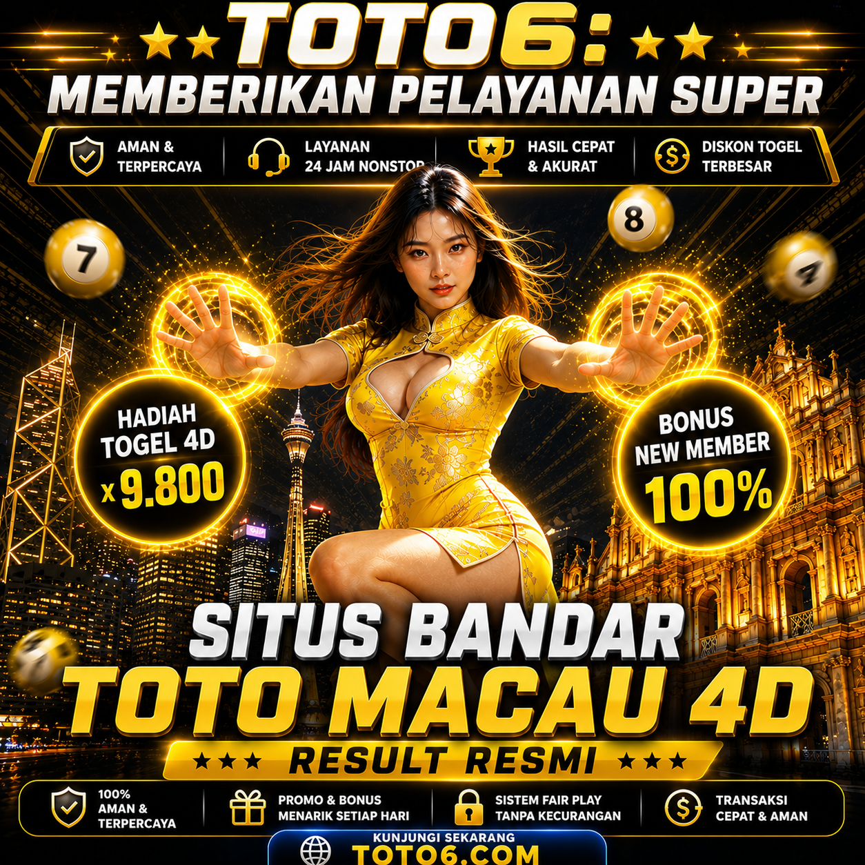 TOTO6: Memberikan Pelayanan Super | Situs Bandar Toto Macau 4D Result Resmi