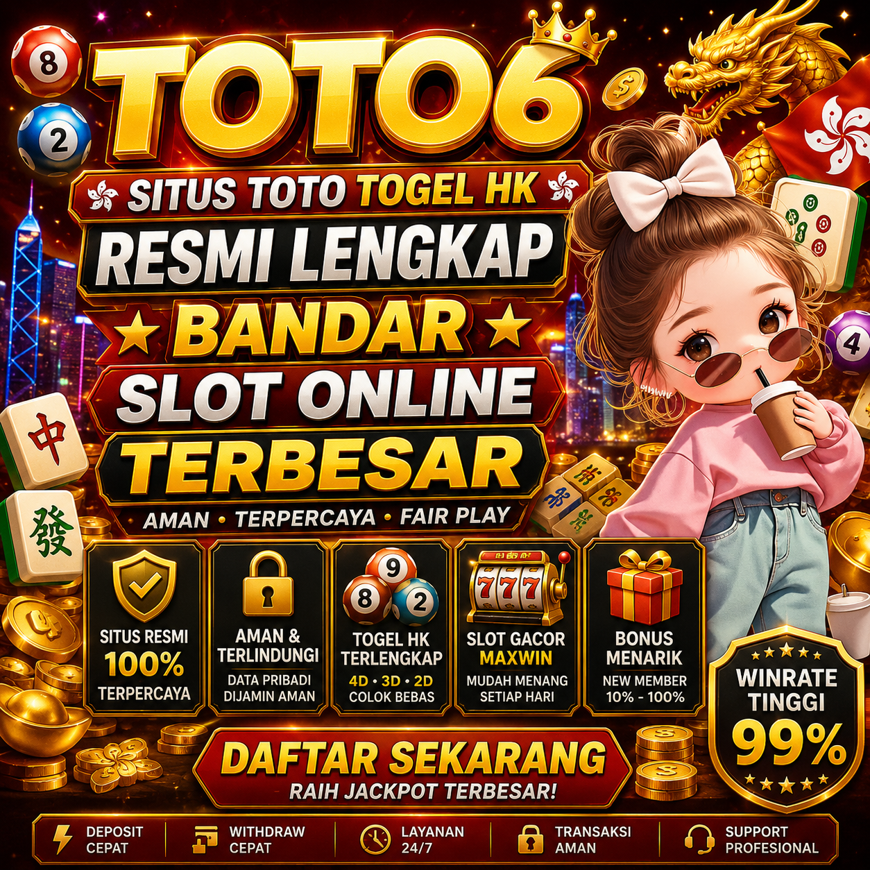 TOTO6 🤪 Situs Toto Togel HK Resmi Lengkap Bandar Slot Online Terbesar